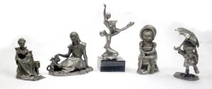 Pewter figurines, Hudson, Wally, Holly Hobbie and others, range from $10 to $55.